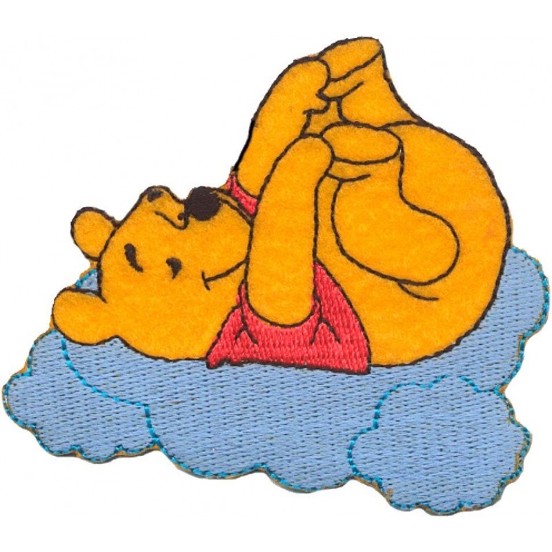 Portadocumentos bordado con nombre y dibujo winnie the pooh