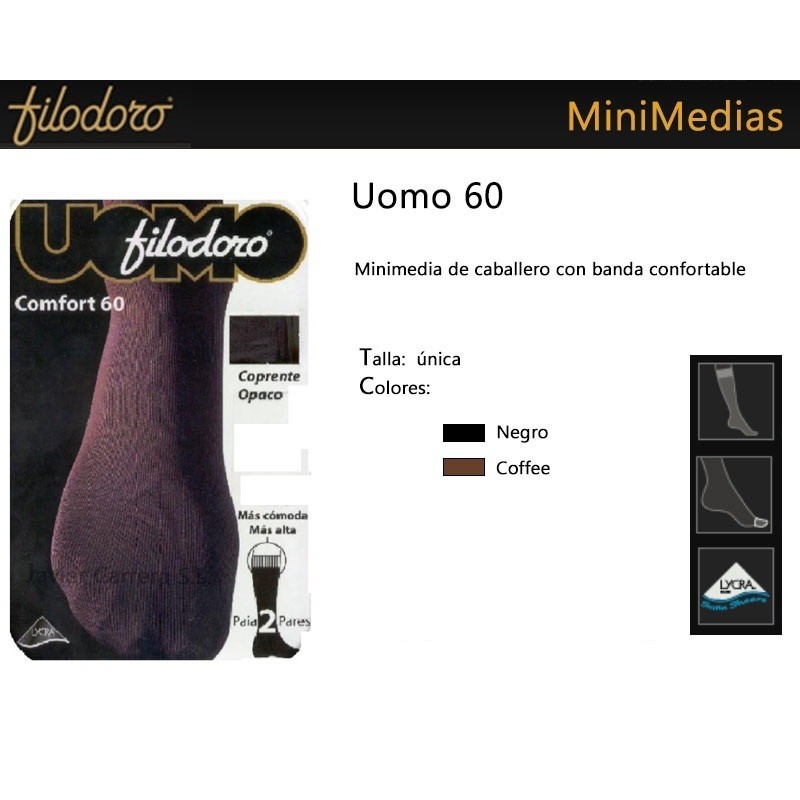 Pack 2 pares calcetines UOMO 60 de Filodoro