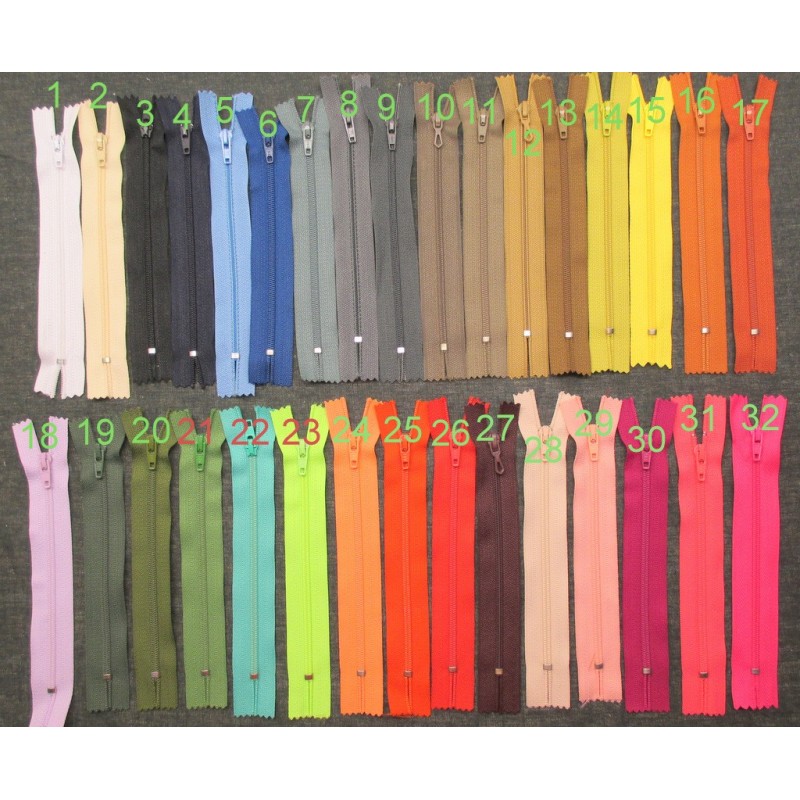 para ropa bolso funda de almohada colores mixtos, 100 unidades de 30 cm 100 unidades estuche Ruiuzioong Cremalleras de nailon de 25 colores 30 cm de largo 2,5 cm de ancho