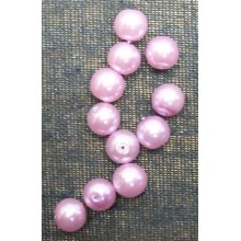 Bolas tipo perla, lila, 6 mm