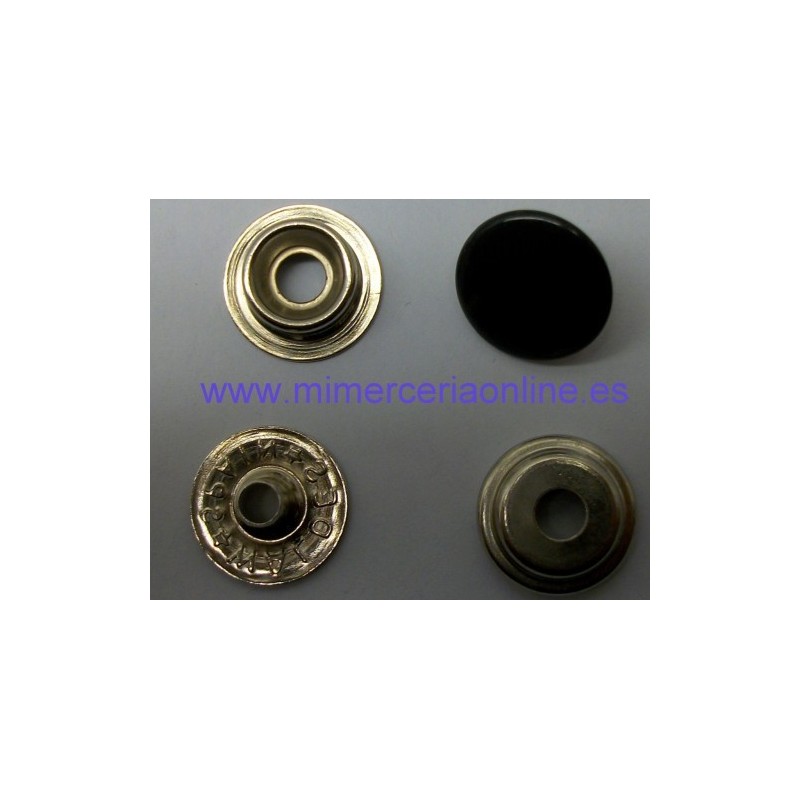 3 broches presión (corchetes) metálicos a coser 21 mm - Plateado x1 -  Perles & Co