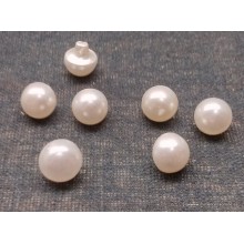 Botón blanco tipo perla, 8 mm