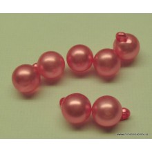 Botón rosa tipo perla, 9 mm